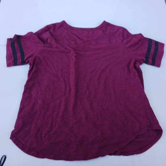 Old Navy Size XL Red Black Stripe Short Sleeve Shirt - Picture 6 of 6